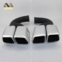 the car accessory exhaust pipe muffler tail throat square mouth four out for 11 14 porsche cayenne
