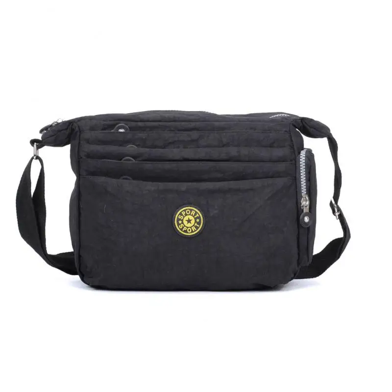 

Nylon Unisex Crossbody Bag Youth Fashion Casual Ladies Large Capacity Shoulder Bag Solid Color Female Male Bag VK5251