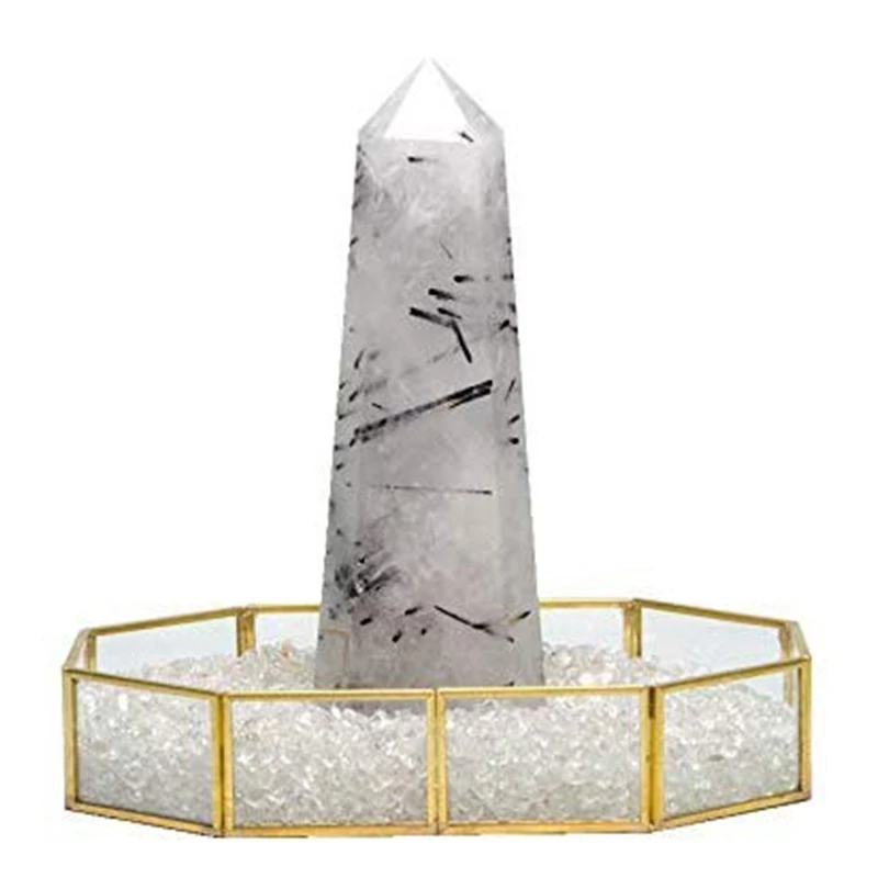 Лучшая натуральная редкая черная турмалиновая Хрустальная колонна ic Wand Point рейки