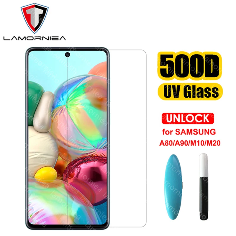 Жидкое УФ стекло 100D для Samsung Galaxy A51 A71 A50 A30 A20 A70 A80 A90 A10 M10 M20 M30 защитная пленка с
