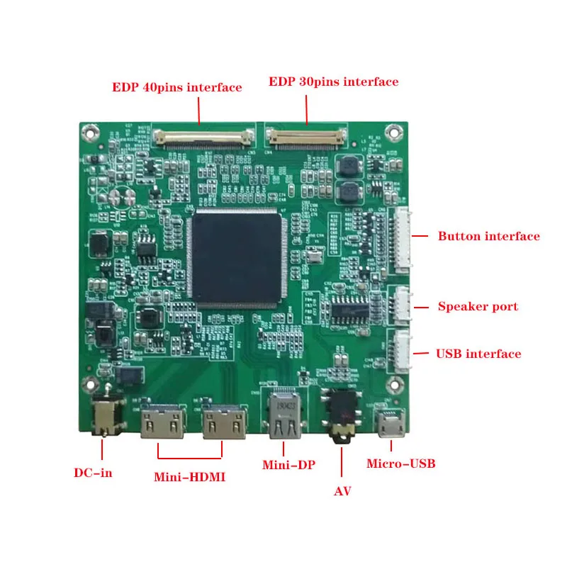 

For portable monitor support high resolution up to 4096*2160 144Hz with HDMI DP USB input LCD display 4K drive control board