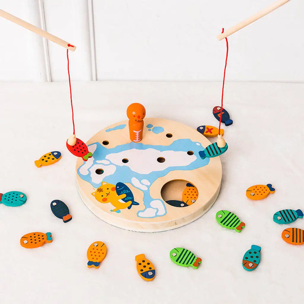 

Деревянные магнитные рыболовные игрушки, развивающая игрушка с мелким мотором, алфавит, цветная сортировка, игра для раннего обучения маль...