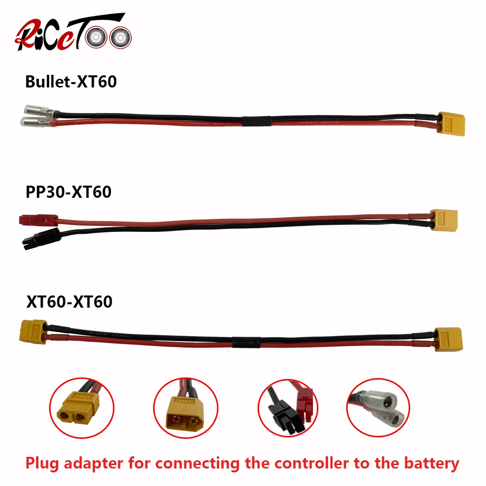 

Plug Adapter For Connecting The Controller To The Battery XT60 PP30 Bullet Cable Lead Silicone Wire 14AWG 12AWG Lipo Battery