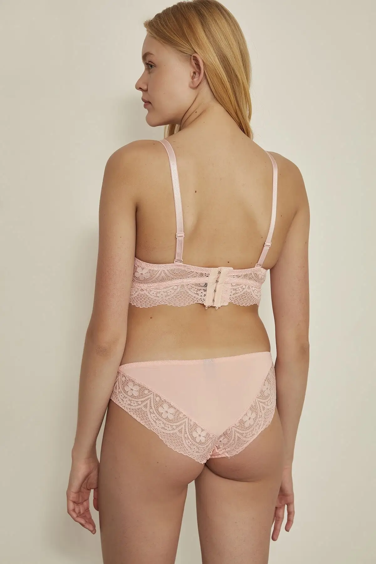 Women Push Up Bra Panties Set Sexy Hot Pink