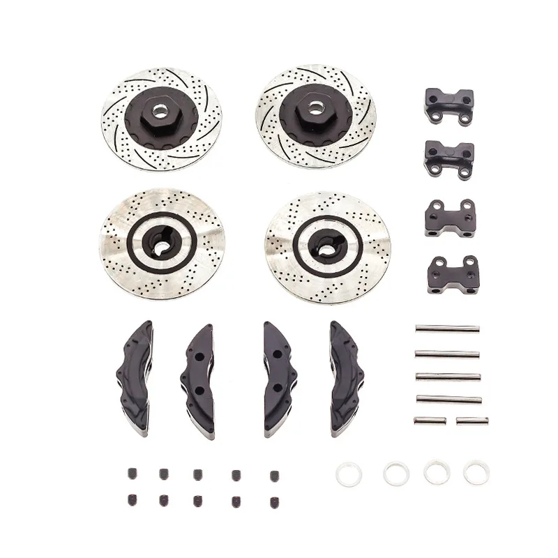

4Pcs Metal Brake Discs Calipers for 1/10 RC Car TRX4 G500 TRX6 G63
