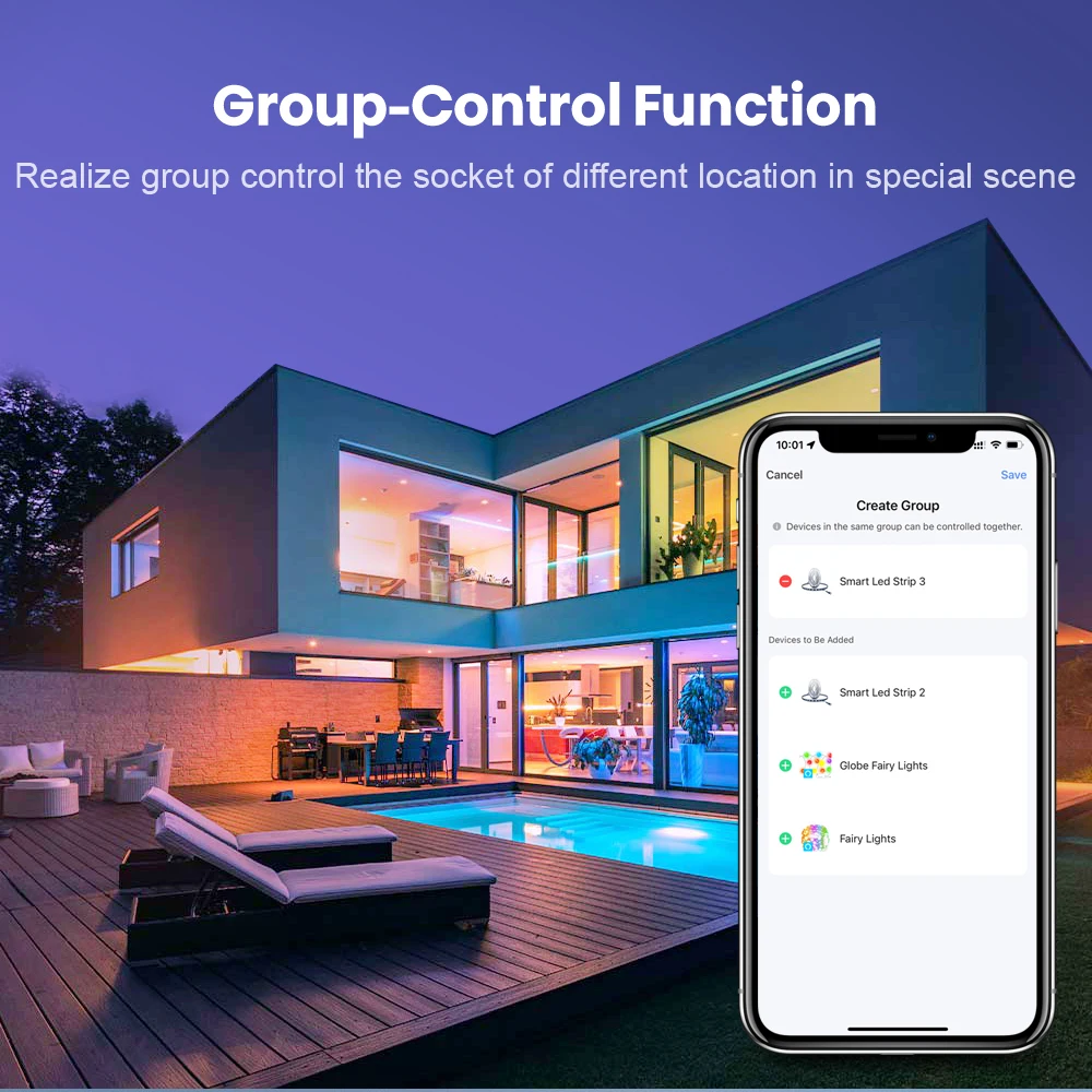 Светодиодные ленты AVATTO гибкая светодиодная лента RGB с поддержкой Wi-Fi Bluetooth