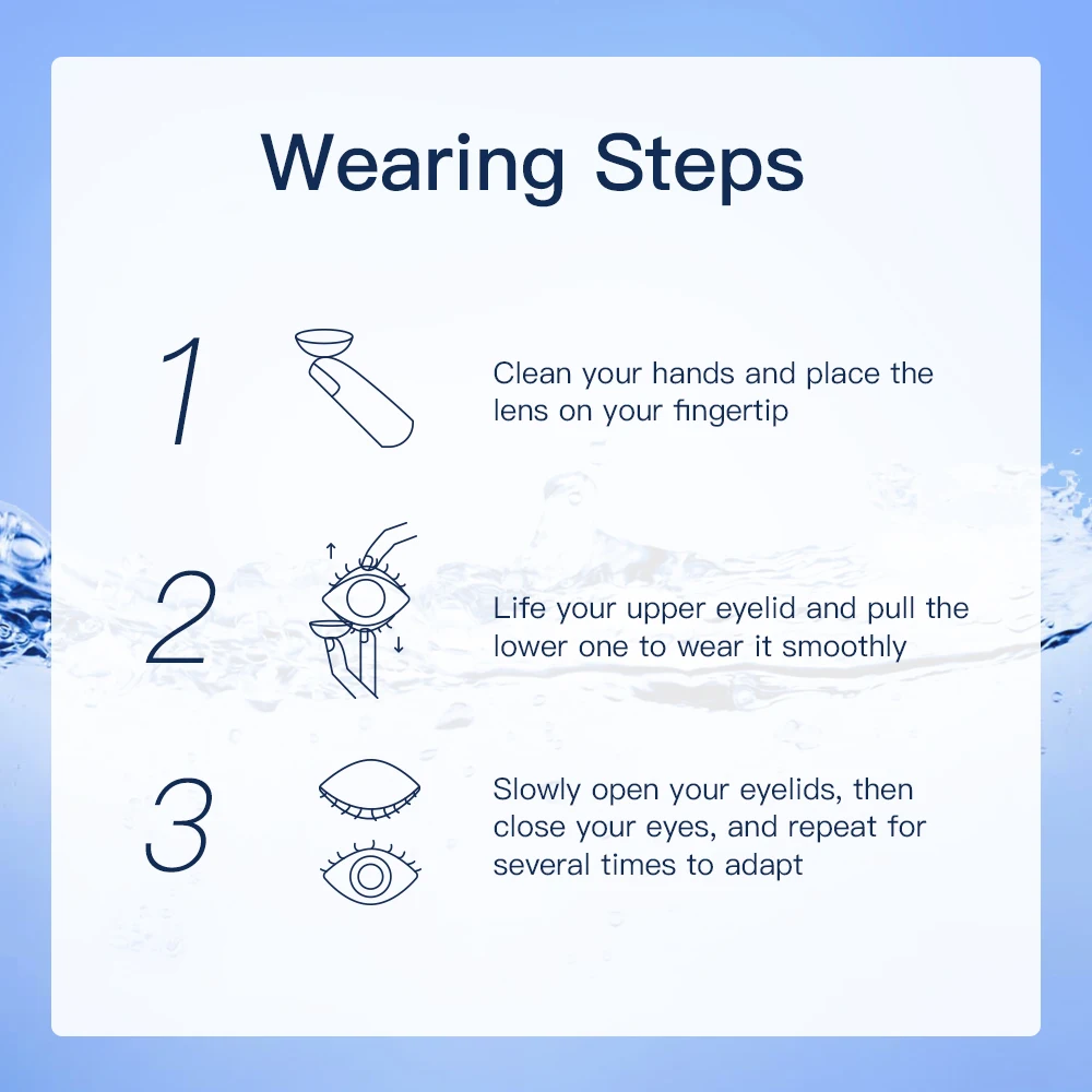 EllieCoo прозрачный контактные линзы UItraviolet доказательство импорт гидрогели HD