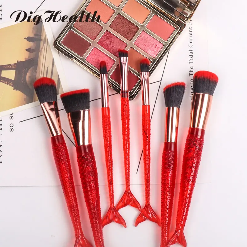 Dighealth набор кистей для макияжа русалки тональный крем смешивания пудры контур