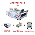 Настольная машина для пайки и размещения SMT с 2 головками, ZB3245T, духовка для заправки 962C, экран, Трафаретный принтер ZB3040H SMT, миксер для паяльной пасты ZB500S