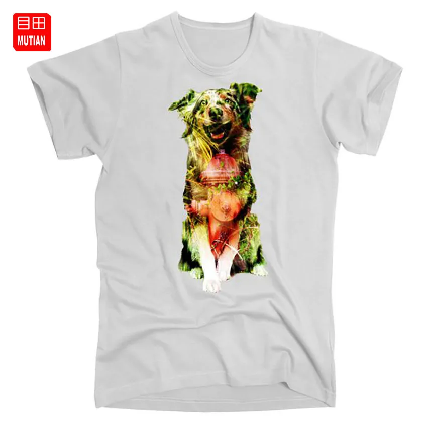 Счастливый щенок пожарный гидрант спасательная собака футболка двойное