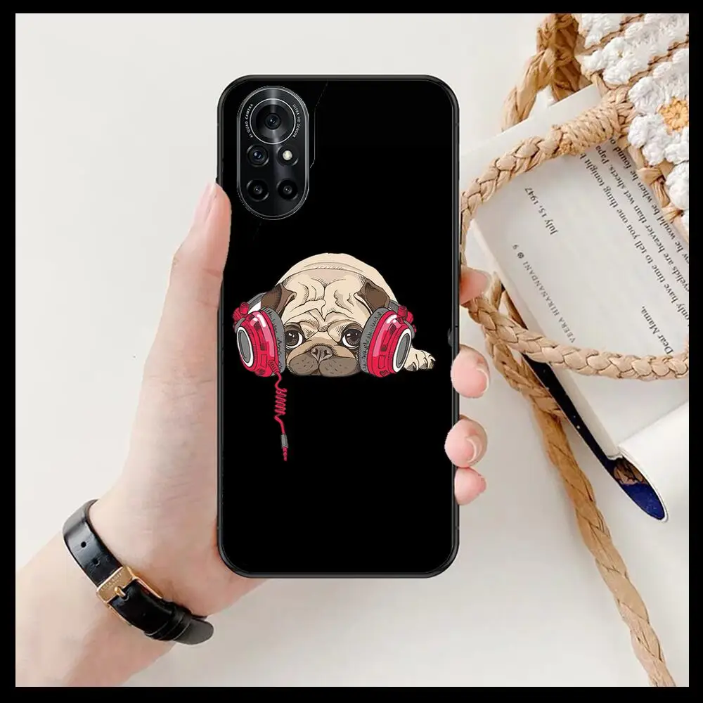 

French luxury brand Clear Phone Case For Huawei Honor 20 10 9 8A 7 5T X Pro Lite 5G Black Etui Coque Hoesjes Comic Fash