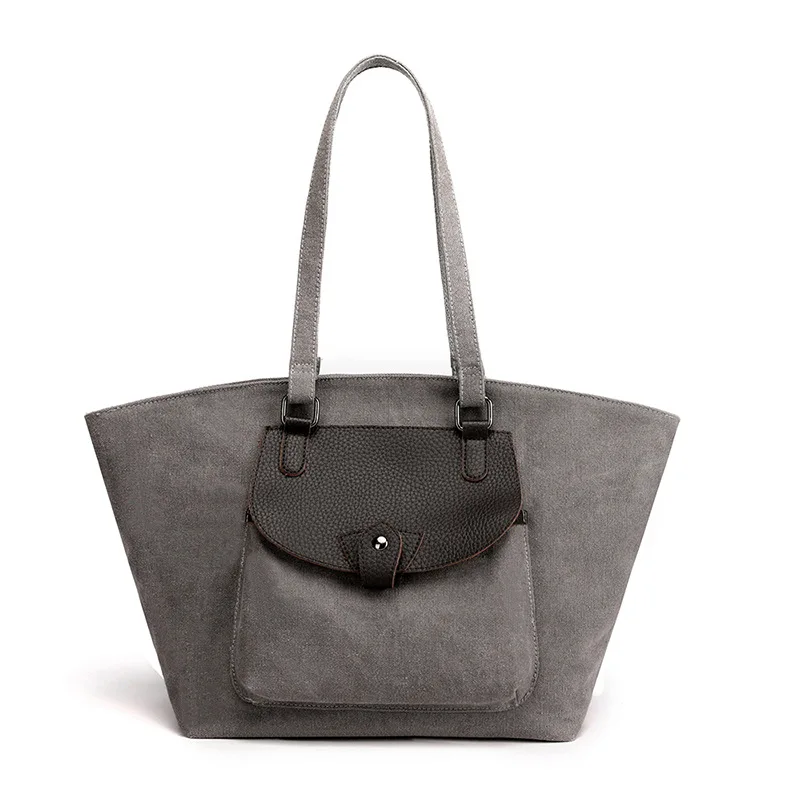 

New Women Luxury Design Handbags Vintage Canvas Tote Bag Large Capacity Shoulder Bags High Quality Casual Shopping Bags Big Tote