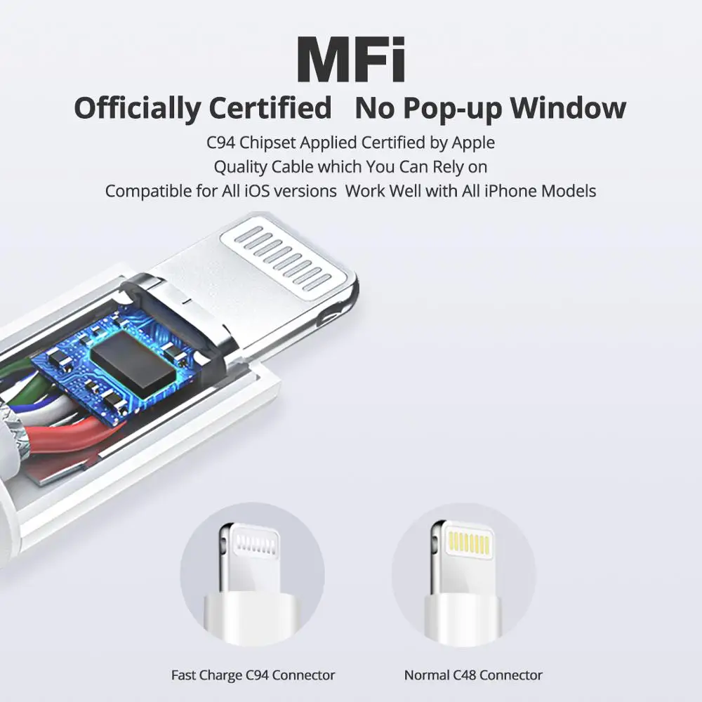 Кабель iSky MFi USB Type-C для подсветки кабель телефона 12 11X8 Mini XR XsMax Pro PD быстрой зарядки