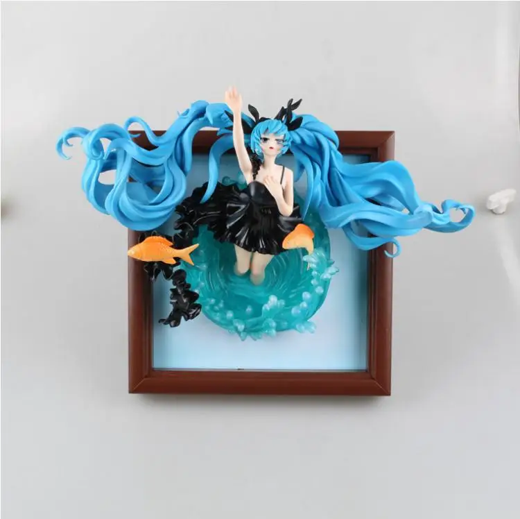 No color box 35 см игровая Сексуальная фоторамка Hatsune Miku Deep Sea Girl Ver Аниме Фигурка Вокалоид ПВХ 1/8 МОДЕЛЬ украшение кукла Новинка - Цвет: No color box