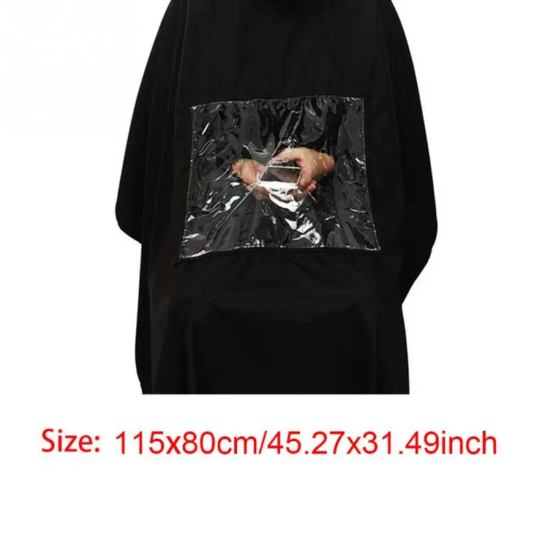 

Hairdressing Cape Waterproof Hair Apron Professional Hair Cut Barbers Aprons Perspective Play Mobile Phone Non-stick Hair Cloth