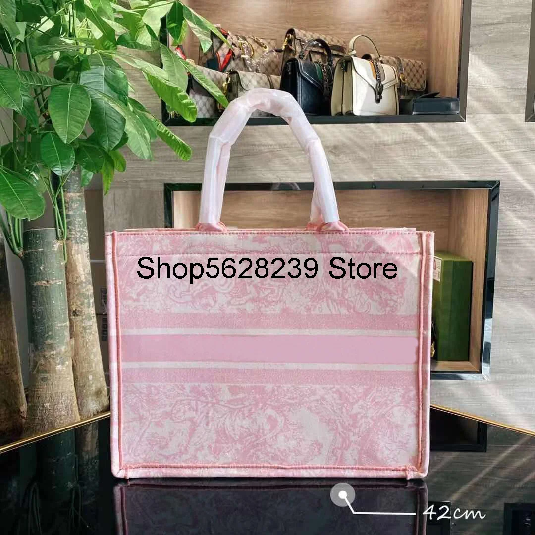 

With top design embroidery diversified multi-pattern multi-color large-capacity women's shopping bag beach bag tote