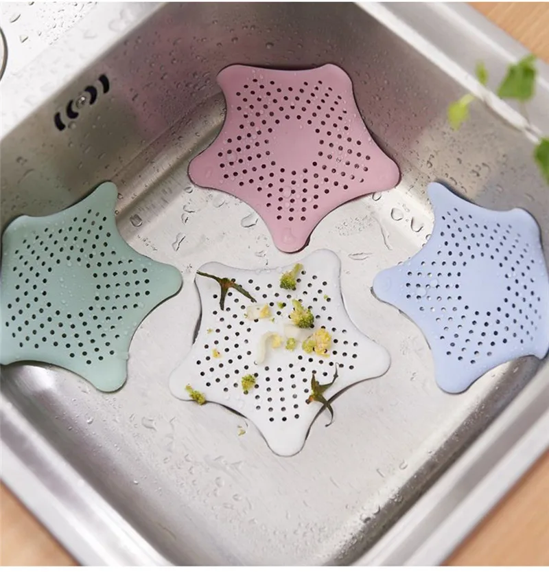 2019 кухонный Силиконовый Фильтр для раковины с пятиконечной звездой фильтр