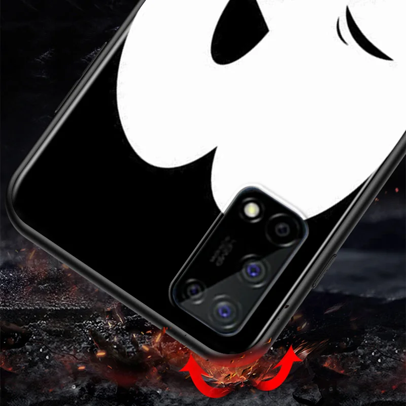 

Hot Anime Cool Black White Cartoon For Huawei Honor V30 30S 30i 30 20E 20i 20S 20 Lite Pro Plus Black Phone Case