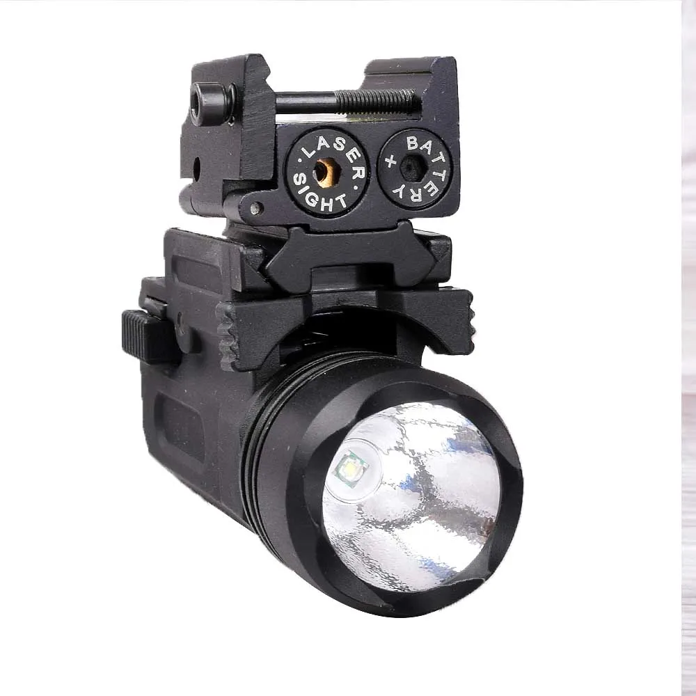 

Red Dot Laser Sight Tactical Airsoft Handgun Flashlight Combo LED Tactical Gun Torch for 20mm Rail Glock 17 19 18C 24 P226