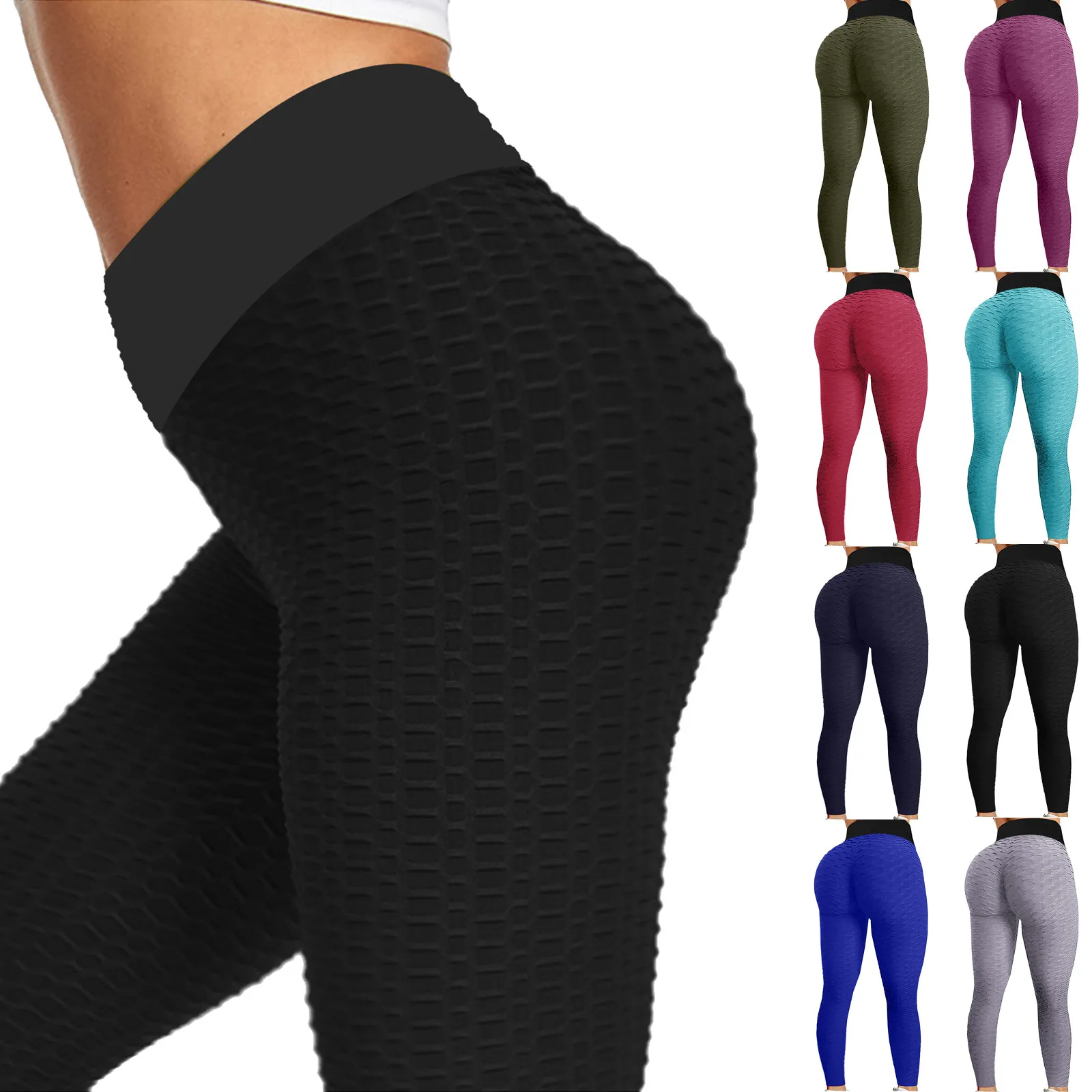 

Штаны Sports Tights Yoga Pants Women Fashion Pure Color Yoga Pants Plus Size Casual High Waist Sport Pants Pantalon Pour Femme
