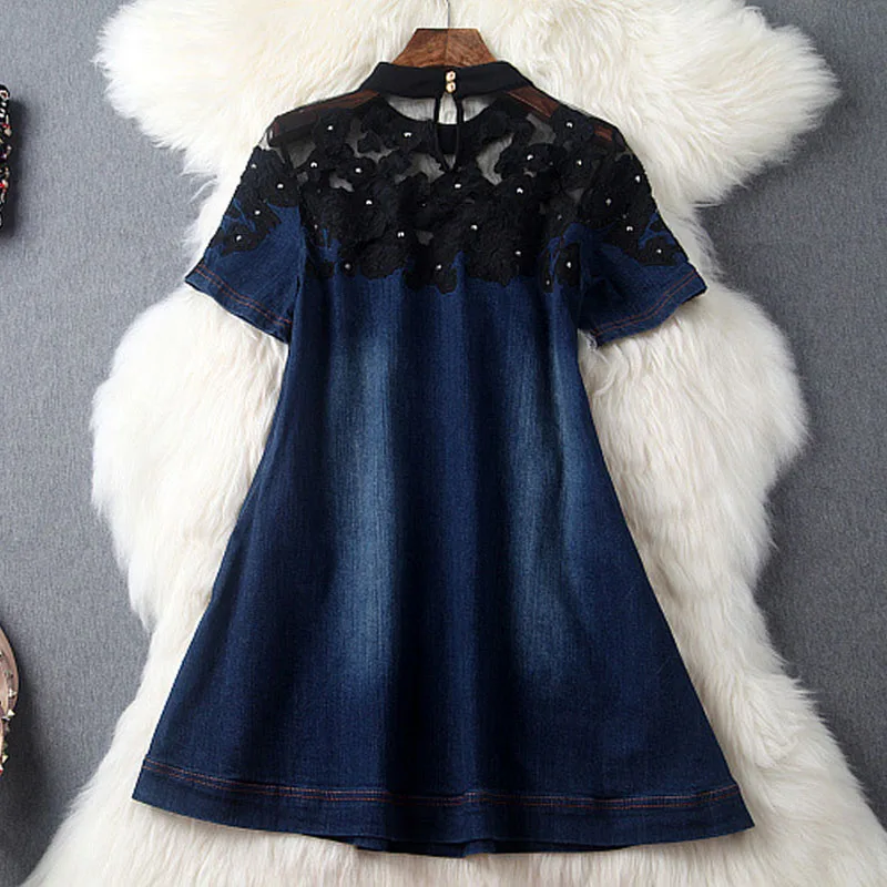 Тонкое Хлопковое новое модное Европейское платье с короткими рукавами на лето и