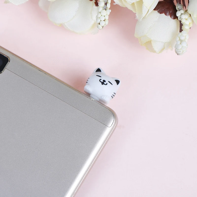 Cute Cat Anti Dust Plug 3.5mm Mobile Phone Earphone Jack Dust Plug Phone Accessories For Smart Phone 3 Colors images - 6