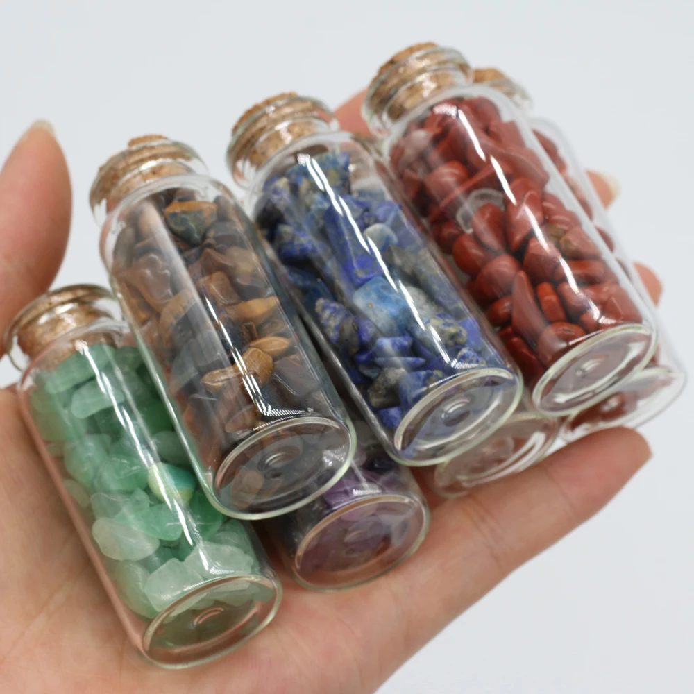 yachu Natural Stone Drifting Bottle Gravel Home Decoration Make Trendy Accessories DIY Jewelry Necklace Size 63x24mm Gift