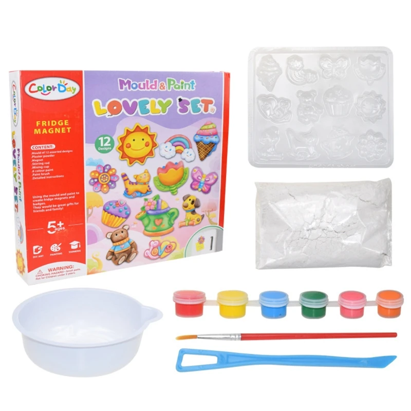 

DIY Refrigerator Plaster Magnets Non-toxic Environmentally Friendly for Ideal Birthday Holiday Gift