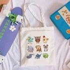 Сумка-кошелек Jiugongge, с милыми маленькими животными, на шнурке, в стиле Харадзюку, с японским мультяшным рисунком, забавная Повседневная сумка для покупок, большая женская сумка