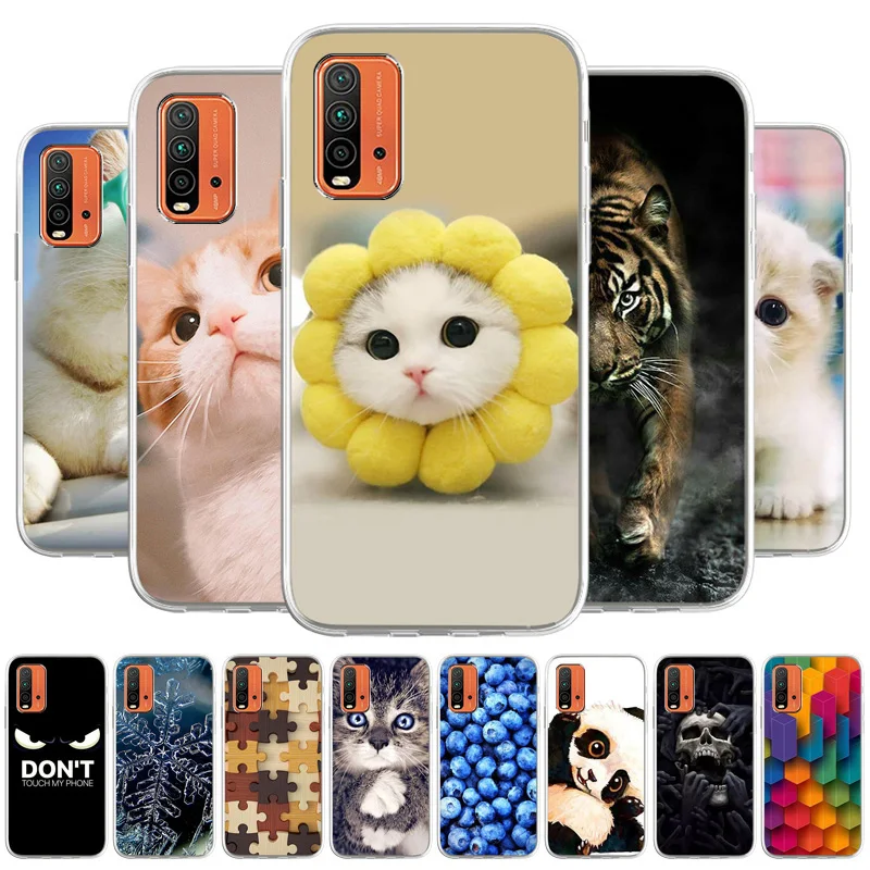 

Silicone Phone Cover For Xiaomi Redmi 9T Cases Cute Cat Animal Soft TPU Case Xiaomi Redmi 9 Power Redmi9T 9 T Protective Fundas