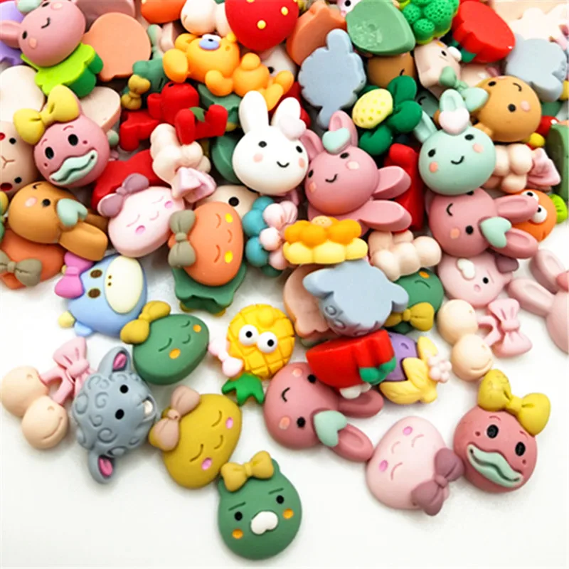 

10/30Pcs Flatback Resin Cabochon Animals DIY Hair Bow Resin Cabochons Embellishments Accessories Decoration Crafts