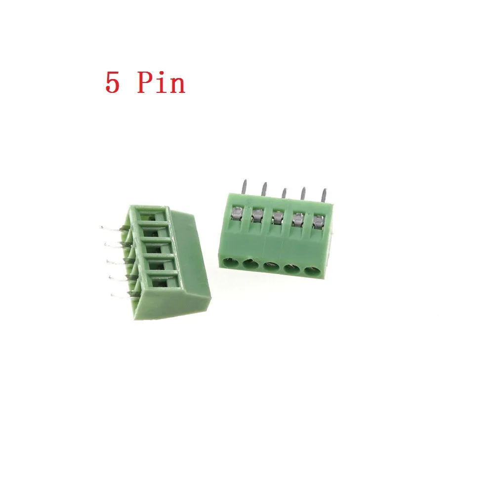 Винтовая Клеммная колодка PCB 5 шт. шаг 2 54 мм контакта 3 4 6 7 8 9 10 12 полюсов