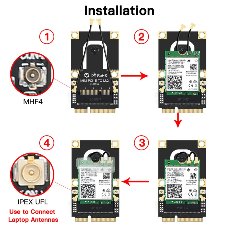 2974 Мбит/с для Intel AX210 Mini PCI-E Wi-Fi 6E адаптер двухдиапазонный беспроводной Bluetooth 5 2 4G/5