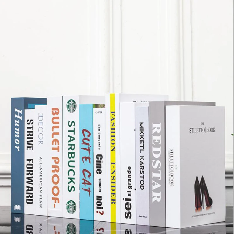 

Современная модная книга, скандинавский домашний декор, Клубная модель отеля, комната для учебы, мягкая ложная книга, украшение для женской ...