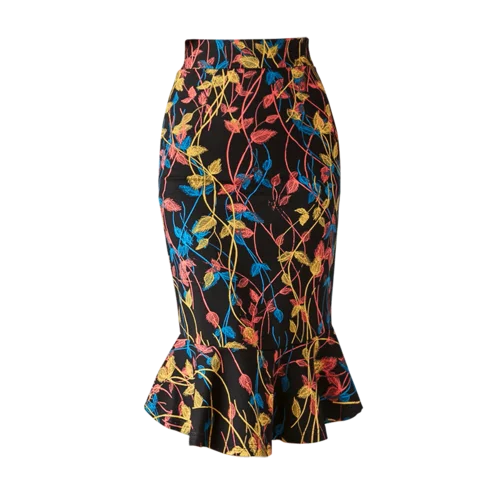 

Brief New 2019 Print High Waist Sommer Rock Casual Fashion Korean Skirts Womens Bodycon Plus Size Trumpet / Mermaid