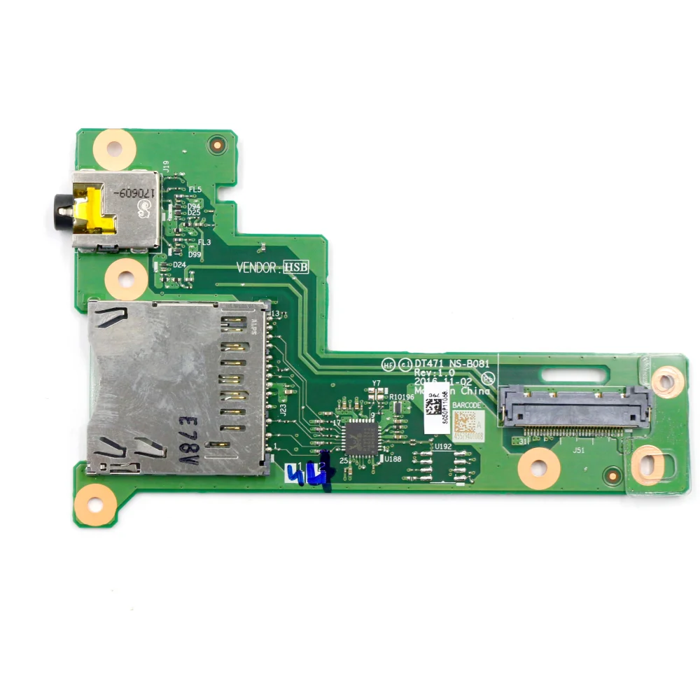 Новая Оригинальная SD/аудио субкарта для Lenovo Thinkpad T460S T470S аудиоплата 01ER384 01ER082 DT471