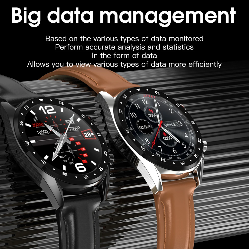 Microwear L7 PPG + ЭКГ Смарт-часы для мужчин полный круглый сенсорный IP68