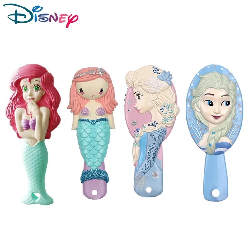 Дисней Принцесса замороженная щетка для волос brosse cheveux Kids нежная Антистатическая щетка кудрявый клубок Русалка щетина ручка Клубок Расческа