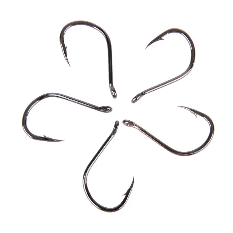 

Fishing Hook Jig Hooks with Hole Fly Fishing Tackle Box Carbon Steel Fishho