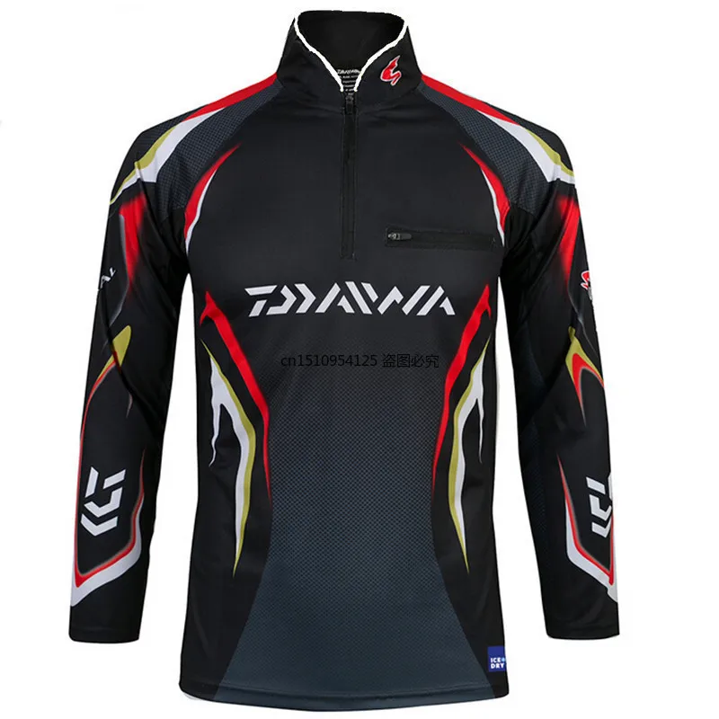 

New Brand Daiwa Men Fishing Clothes Anti Uv Long Sleeve Plus Size Fishing Vest Quick Drying Breathable Fishing Shirts M-4XL