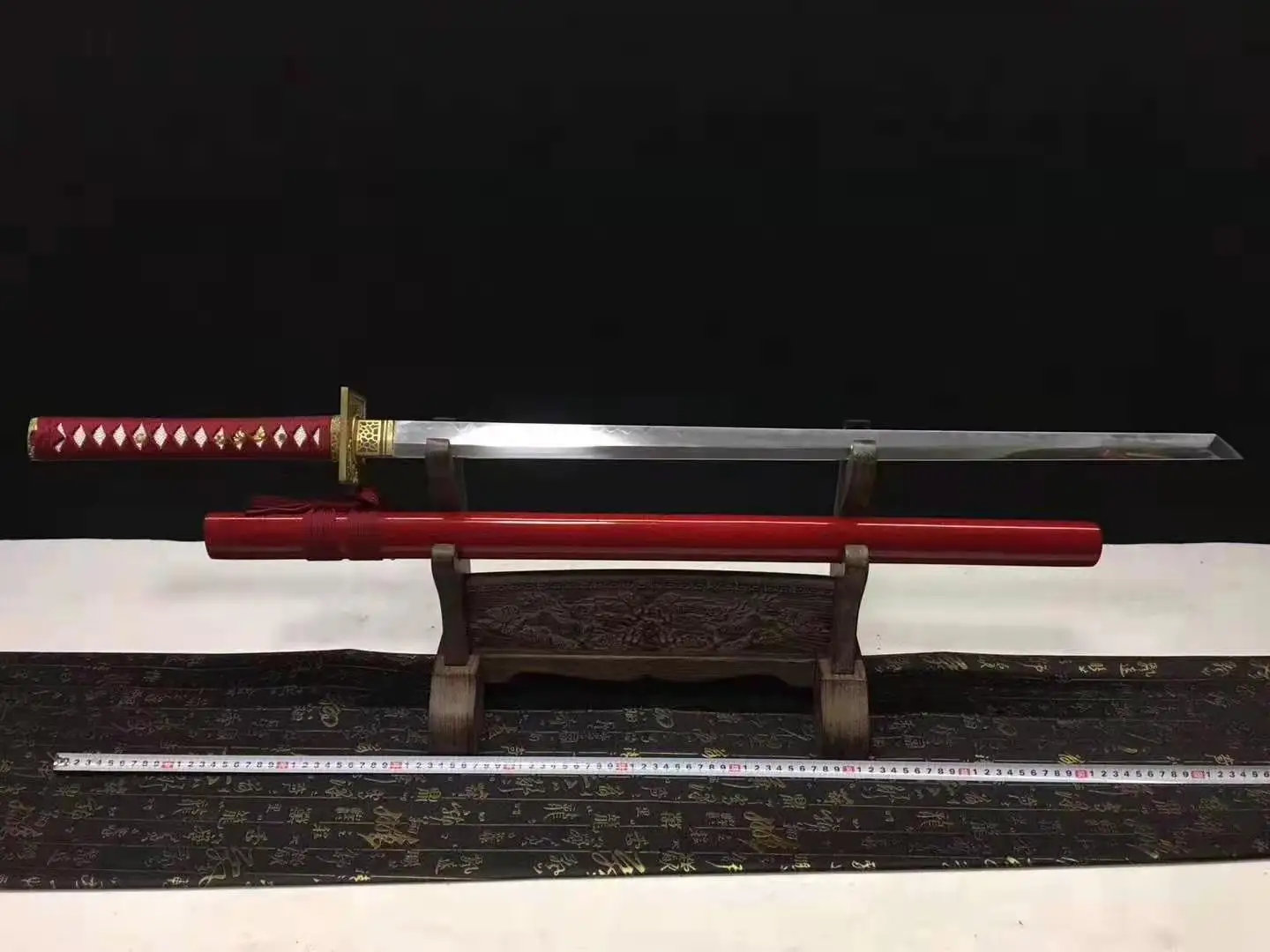 

Hand forging Hongji straight sword with outdoor samurai sword