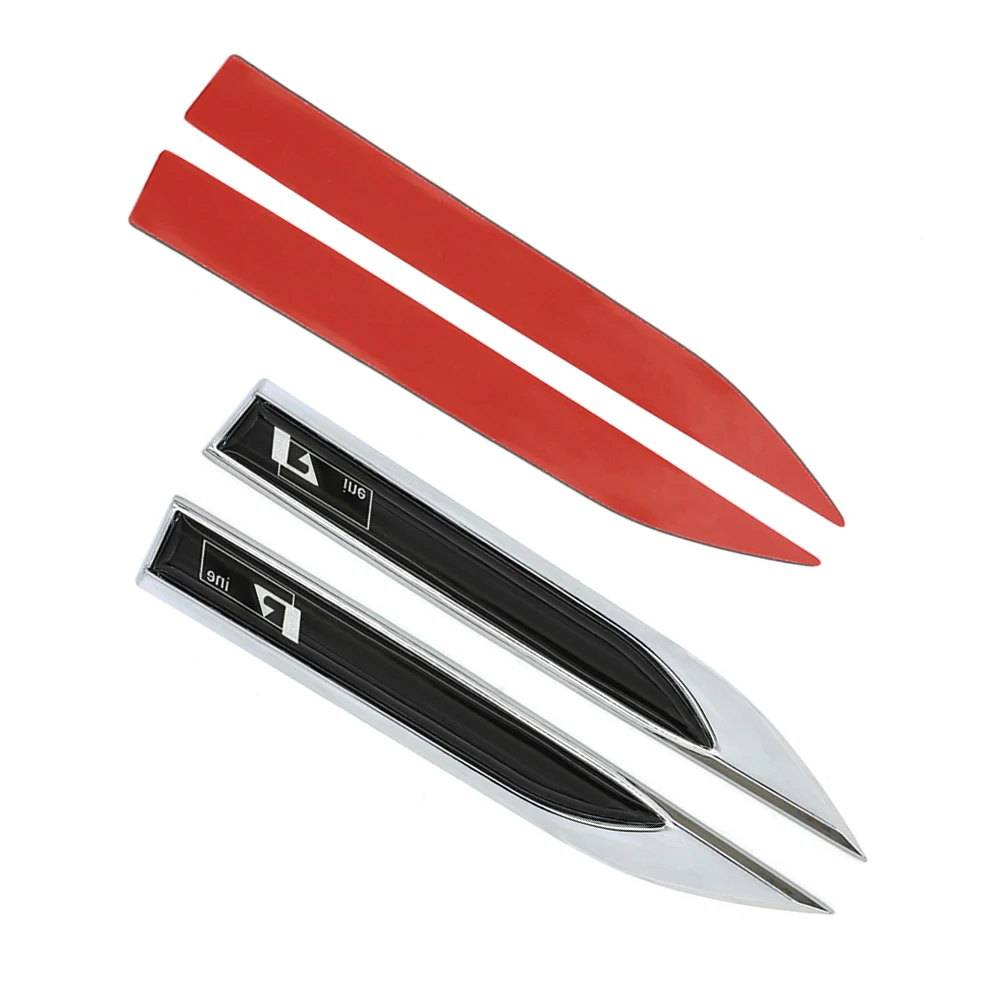 Хромированная эмблема бейдж Стикеры автомобиля Fender сторона 3D пара Ножи отделкой