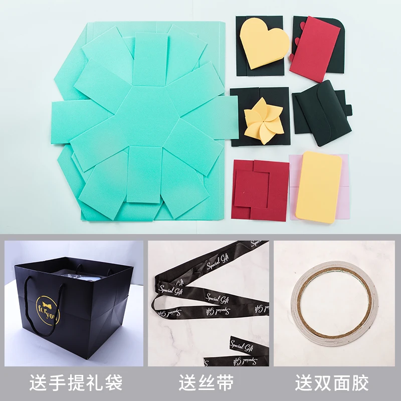 

Romantic DIY Wedding Gift Box Explosion Box Surprise Box Creative Photo Album Sticker for Valentine's Day Birthday Surprise Gift