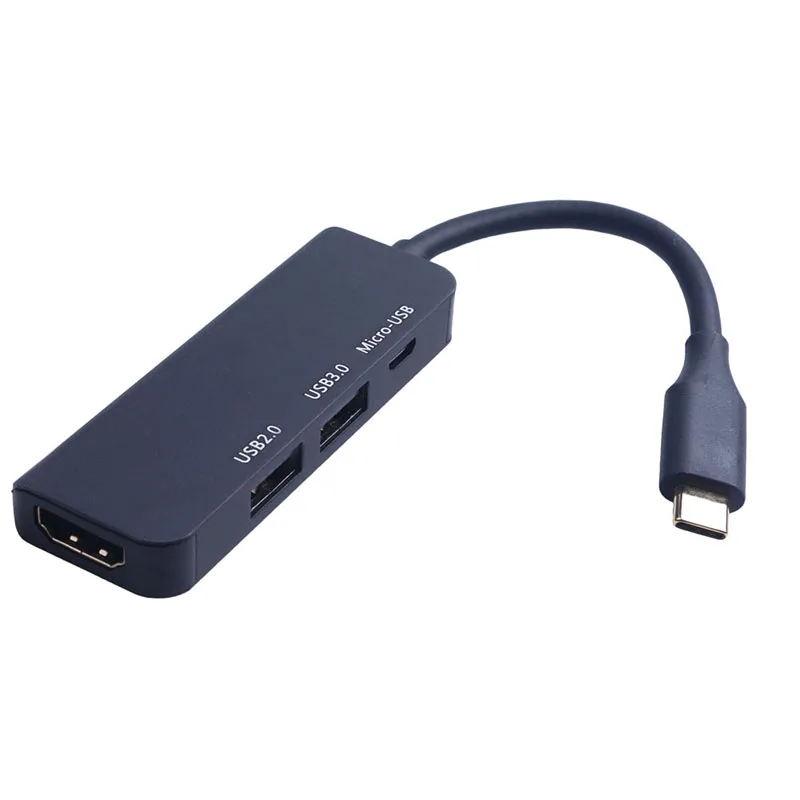 4 в 1 USB C HUB HD аудио видео кабель креплением для вспышки sрeedlite Тип на HDMI