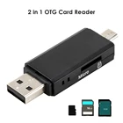 USB 2,0 Micro USB SD TF устройство для чтения смарт-карт 2 в 1 OTG Устройство для чтения карт памяти Micro USB OTG Кабели Адаптеры