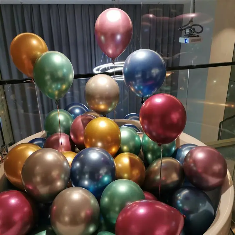 

30pcs 5/10/12inch Glossy Metal Pearl Latex Balloons Thick Chrome Metallic Colors Helium Air Balls Globos Birthday Party Decor
