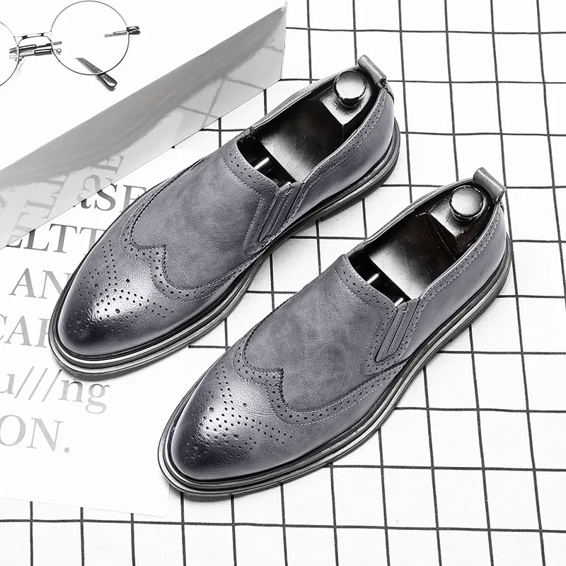 2021 мужские классические туфли ручной работы в стиле броги кожаные свадебные