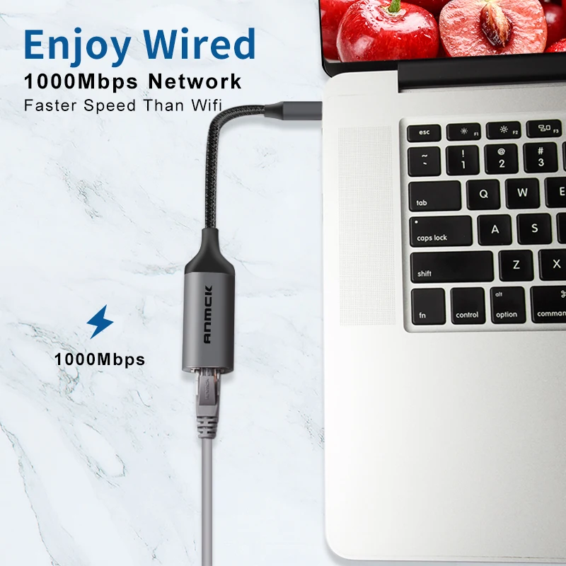 Anmck USB C Ethernet для RJ45 сетевой адаптер MacBook Pro Samsung Galaxy S9/S8/Note 9 Тип сетевая карта