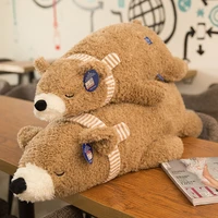 new cute brown bear pillow plush toy fashion creative cartoon doll appease doll children holiday birthday exquisite gift