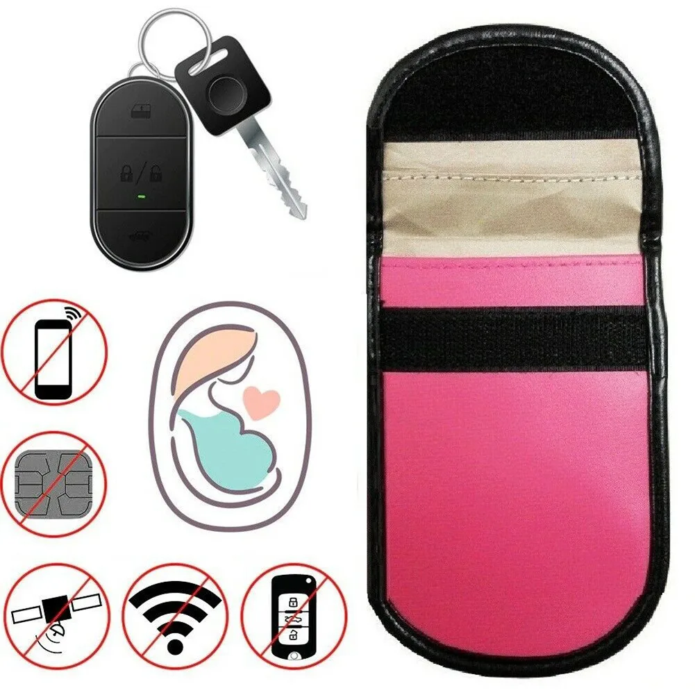 

Antitheft Signal Blocker Pouch RFID Blocking Key Signal Blocker 22cm*9.5cm Pink